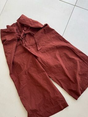 Free people wide leg rust pants sz S